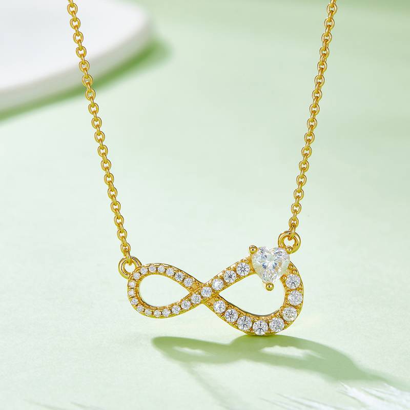 心形无限的爱PendantS925银Moissanite厘石D级0.91ct